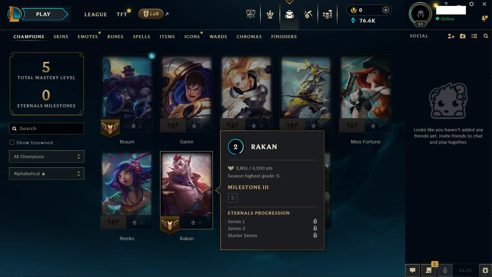 🌎EUW🏆Ranked Ready⭐W10-0L❄️+76K 🔥13 Skins in loot🏆9 Champions 🚀instant delivery✅️